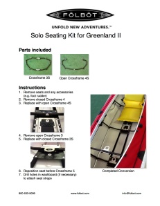 Solo Seating Kit Instructions